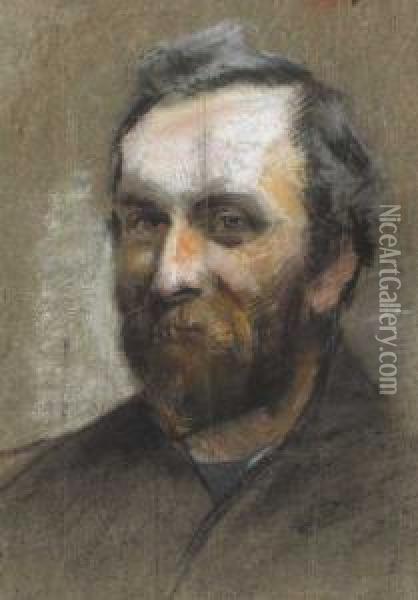 Study For Portrait Of A Bearded Man Oil Painting - Sarah Henrietta Purser