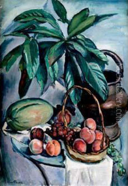 Nature Morte Aux Fruits, Circa 1915 Oil Painting - Emile-Othon Friesz