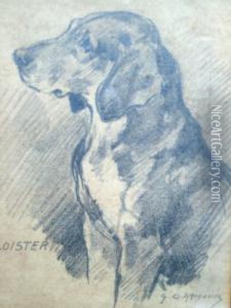 'gambler' And 'cloister', Studies Of Hounds Oil Painting - George Denholm Armour