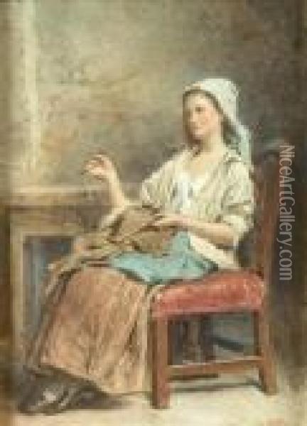 The House Maid Oil Painting - George Goodwin Kilburne