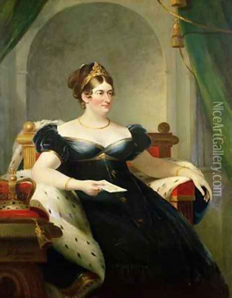Caroline of Brunswick Consort of George IV 1820 Oil Painting - James Lonsdale