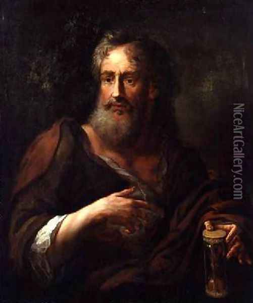 The Old Man 1713 Oil Painting - Joachim or Luhne Luhn