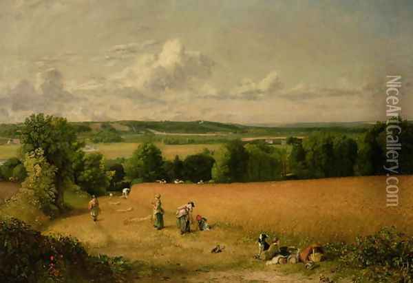 Wheat Field Oil Painting - John Constable