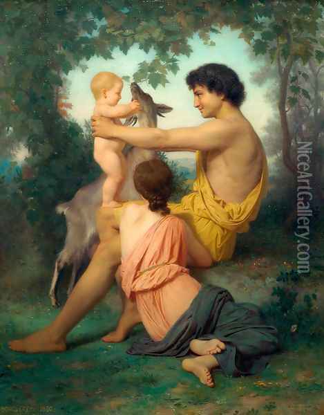 Idylle 2 Oil Painting - William-Adolphe Bouguereau