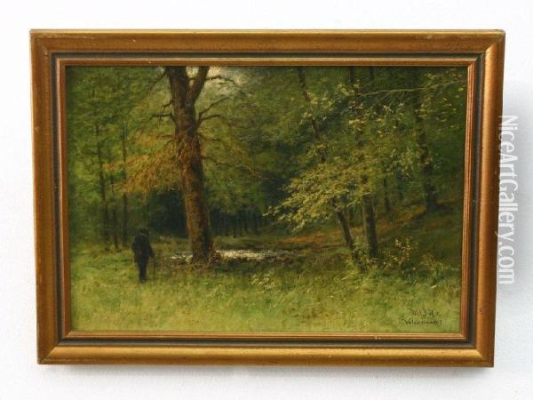 Waldeinsamkeit Oil Painting - Wilhelm Broker