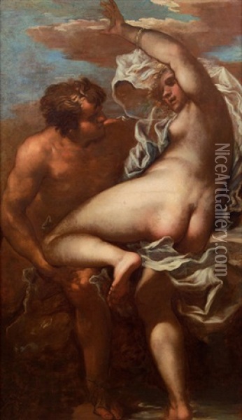 Venus Und Adonis Oil Painting - Pietro (Libertino) Liberi