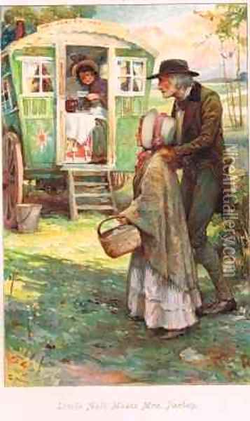 Little Nell meets Mrs Jarley Oil Painting - Arthur A. Dixon