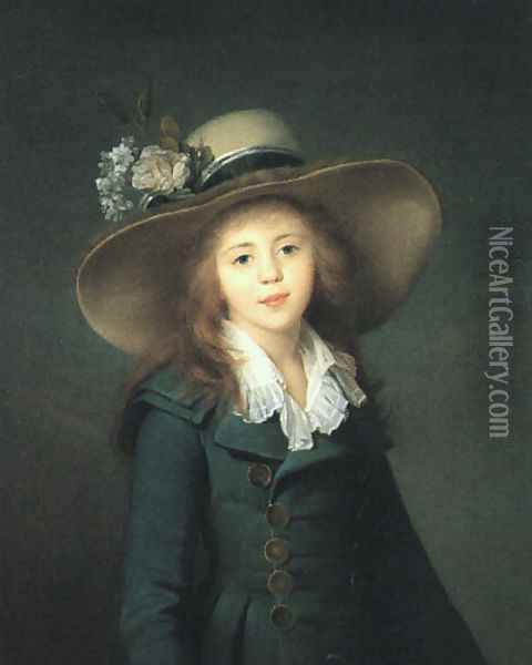 Portrait of Baroness Stroganova 1781-82 Oil Painting - Jean-Louis Voille