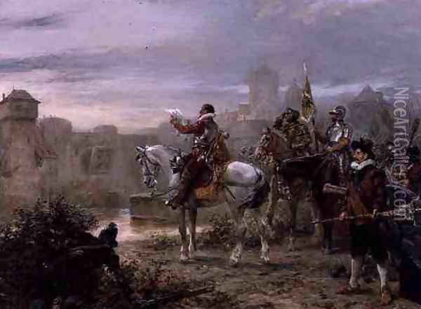 Surrender of the Town of Alkmaar by the Dutch to Don John of Austria 1547-78 Oil Painting - Robert Alexander Hillingford