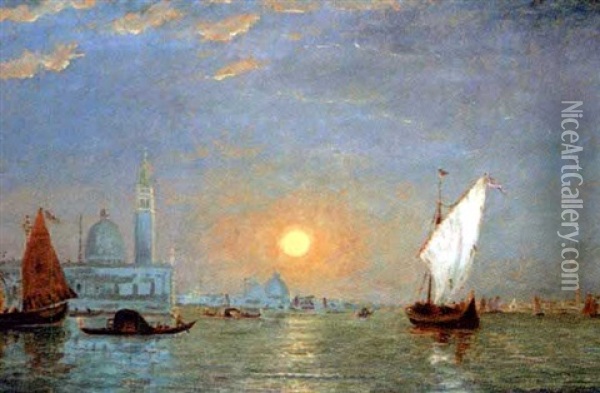 La Lagune De Venise Oil Painting - Henry Gerard