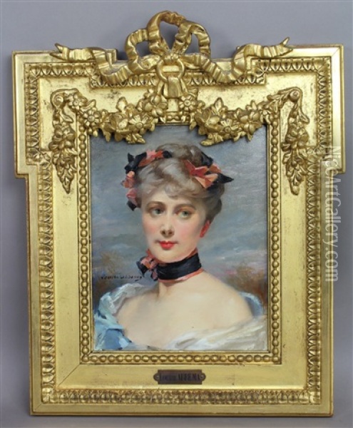 Portrait De Ninon Oil Painting - Louise Abbema