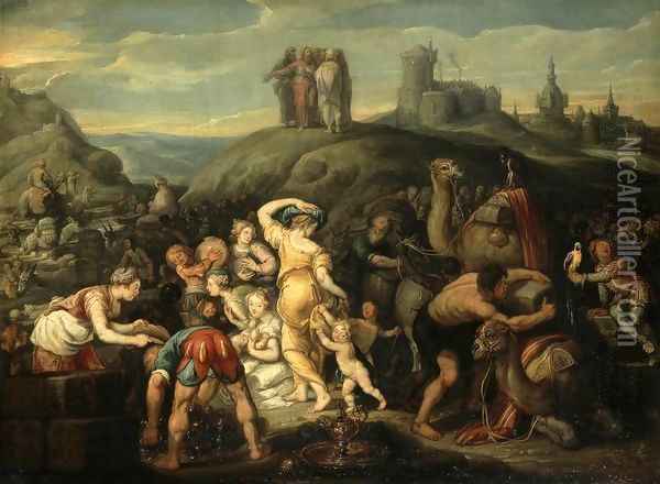 The Israelites after Crossing the Red Sea Oil Painting - Simon de Vos