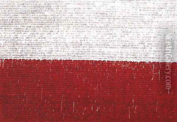 Poles Forming a National Flag Oil Painting - Wlodzimierz Pawlak