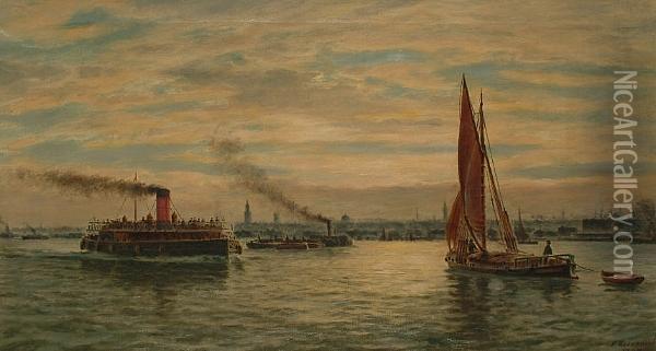 The Mersey Ferry Oil Painting - Parker Greenwood