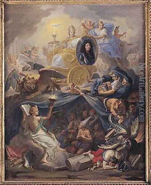 Triumph of Religion Oil Painting - Charles Le Brun