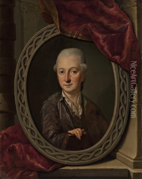 Retrato Masculino Oil Painting - Jacobus Aureus Matthias Thoma