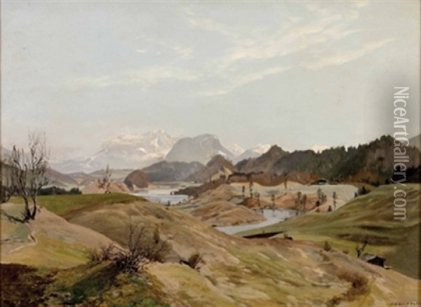 Unterinntaler Landschaft (osterzeit) Oil Painting - Hans Frank