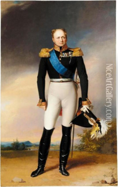 Portrait Of Tsar Alexander I Oil Painting - George Dawe