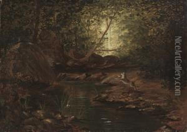 Tiger Hunting In The Jungle, India Oil Painting - Alexander Scott