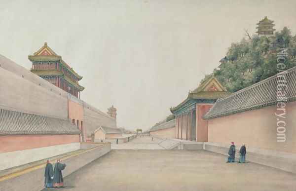 The Imperial Palace in Peking, from a collection of Chinese Sketches, 1804-06 Oil Painting - Ivan Alexandrow
