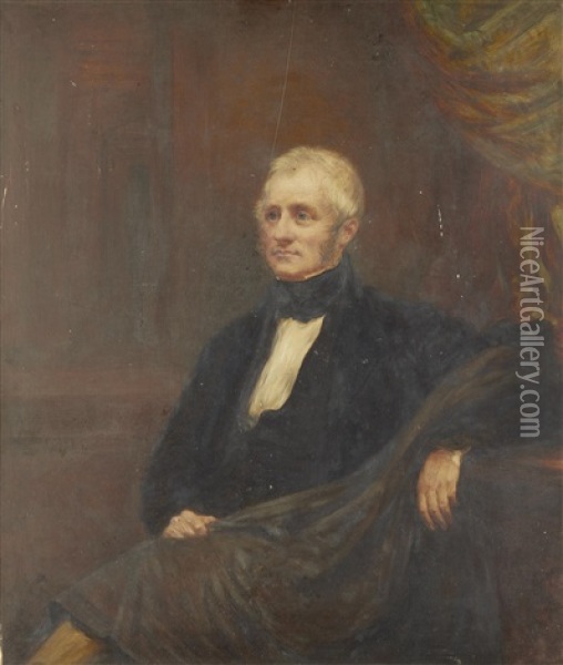 Portrait Of Henry Stephen Fox-strangways, 3rd Earl Of Ilchester Oil Painting - John Linnell