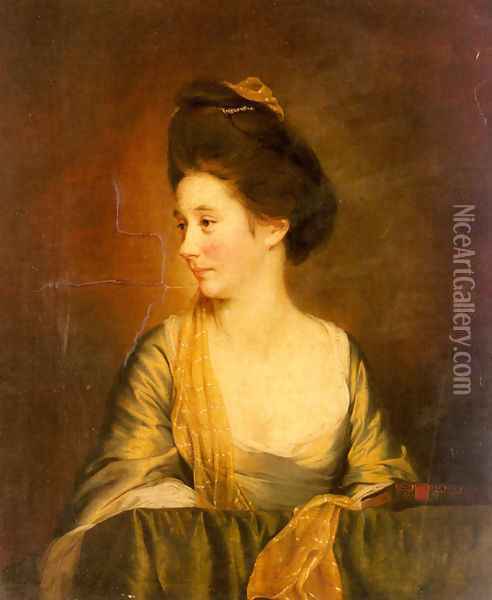 Portrait Of Susannah Leigh Oil Painting - Josepf Wright Of Derby