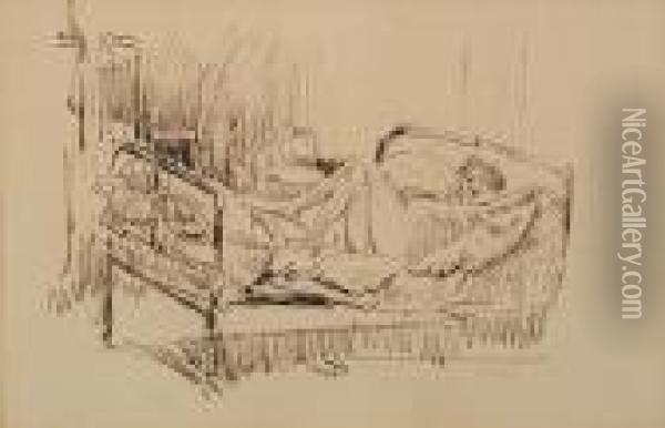 Woman In Bed Oil Painting - Walter Richard Sickert