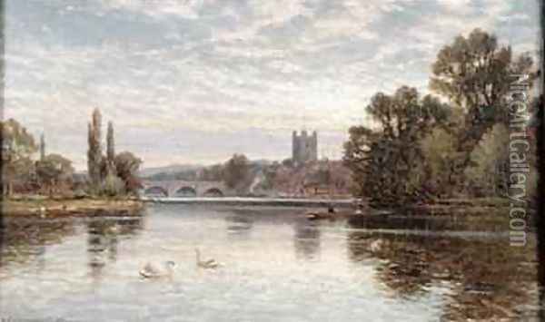 Henley on Thames Oil Painting - Alfred I Glendening