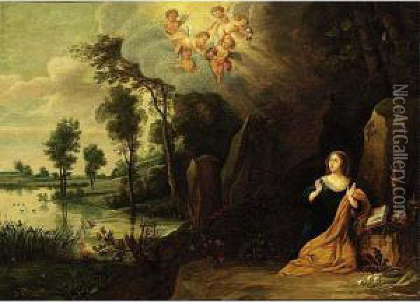 Mary Magdalen In Penitence Oil Painting - Pieter Van Avont