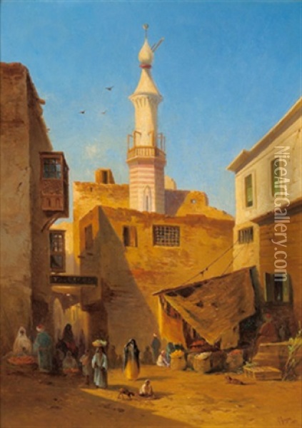 Strase Aus Kairo Oil Painting - Georg Geyer