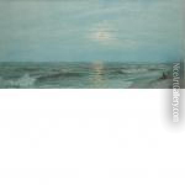 Moonrise Oil Painting - William Trost Richards
