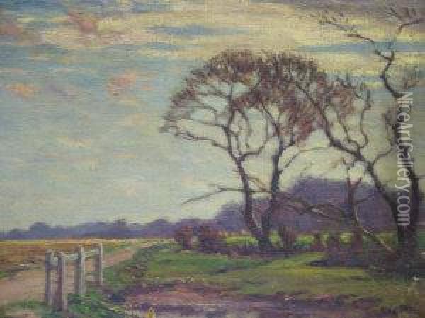 Rural Landscape Oil Painting - James Brown