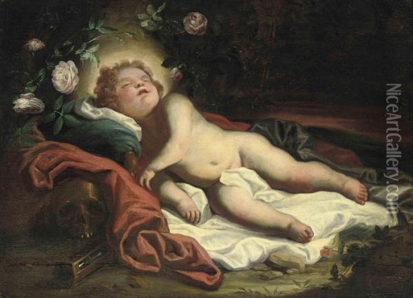 The Sleeping Christ Child Oil Painting - Domenico Piola