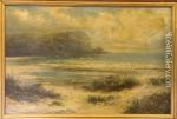 Coastal Scene, Signed 'william Langley' Oil Painting - William Langley