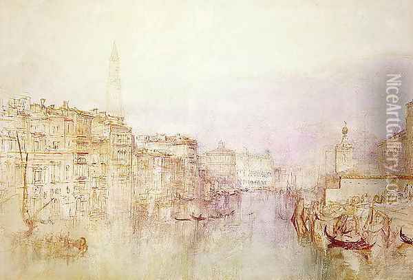 The Grand Canal looking towards the Dogana Oil Painting - Joseph Mallord William Turner