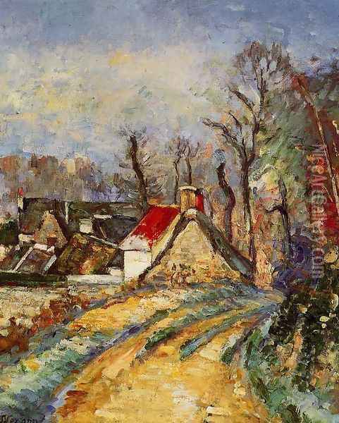 The Turn In The Road At Auvers Oil Painting - Paul Cezanne