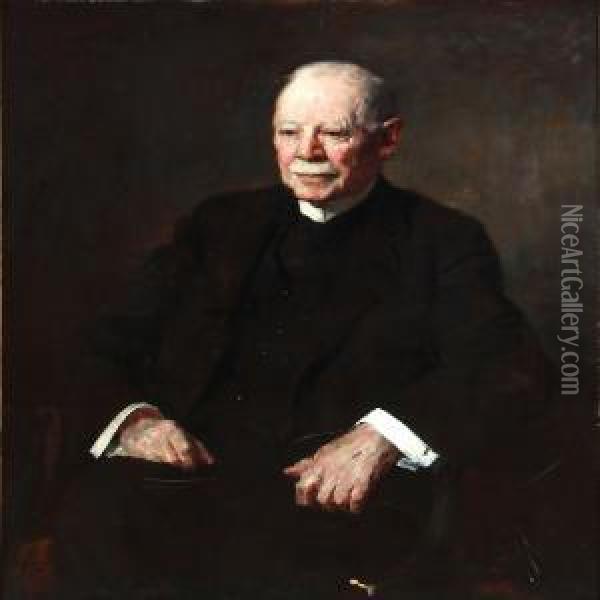 Mandsportraet Oil Painting - Herman A. Vedel