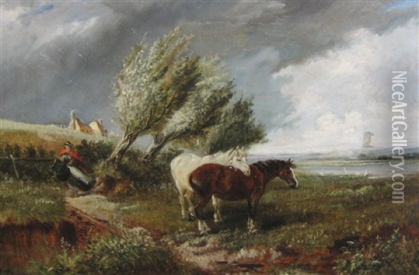 A Windy Day Oil Painting - Thomas Smythe