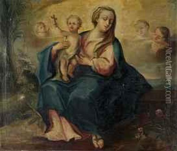 Madonna Mit Kind Oil Painting - Joseph Jacob Von Plenck