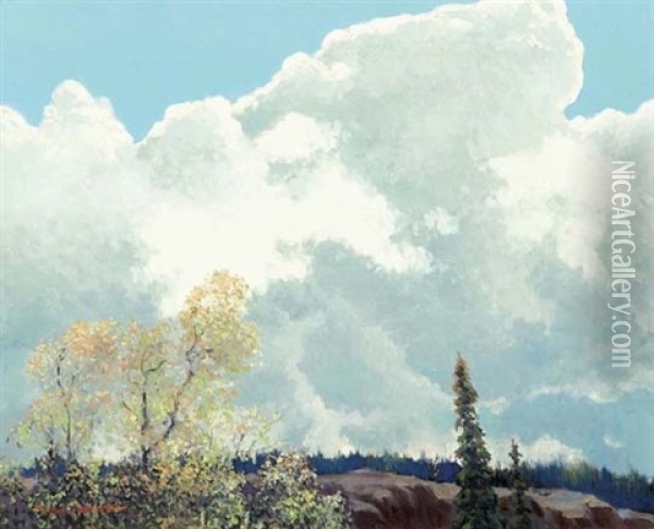 Spring Over Eldorado, Great Bear Lake, N.w.t. Oil Painting - Francis Hans Johnston