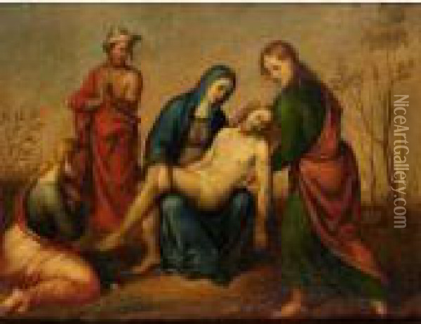 The Pieta Oil Painting - Raphael (Raffaello Sanzio of Urbino)