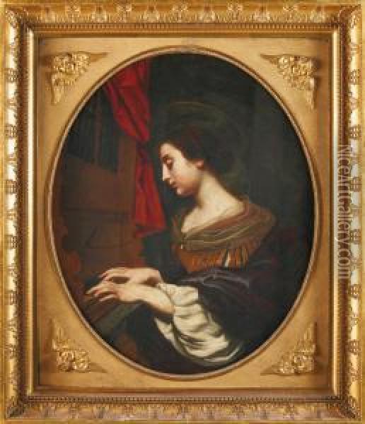Portrait Presume D'anne Marie 
Louise D'orleans, Duchesse De Montpensier, Dite La Grande Mademoiselle Oil Painting - Charles Beaubrun