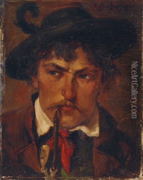Young Tyrolian With Pipe Oil Painting - Franz Von Defregger