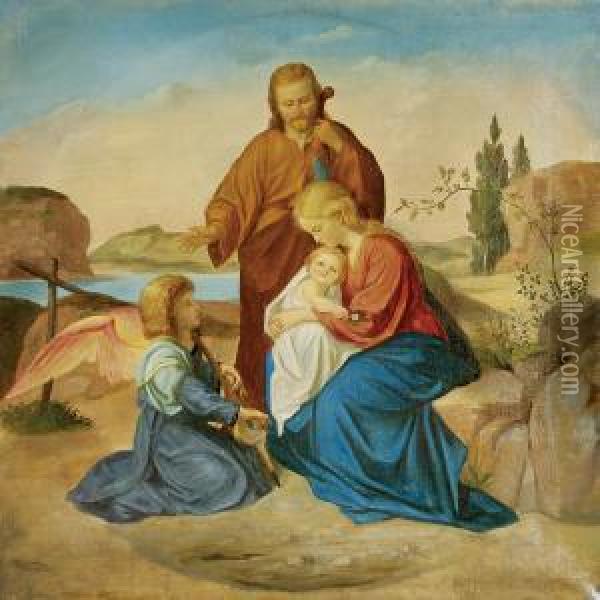 Untitled Oil Painting - Johann Friedrich Overbeck