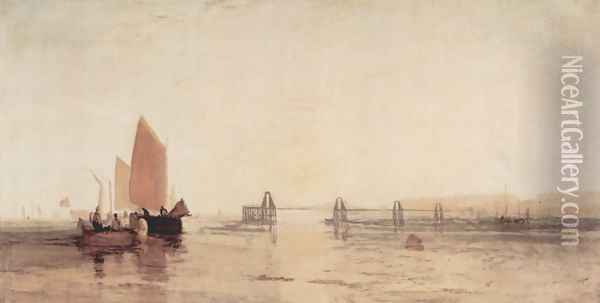 The chain jetty of Brighton Oil Painting - Joseph Mallord William Turner