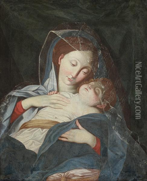 The Madonna And Child Oil Painting - Domenico Guidobono