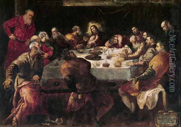 The Last Supper 6 Oil Painting - Jacopo Tintoretto (Robusti)