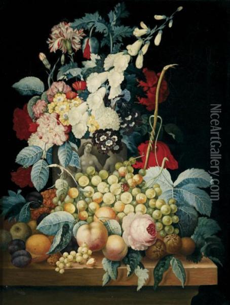 Floral Still Life Oil Painting - Jan van Os
