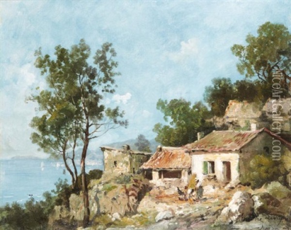 Paysage Provencal Oil Painting - Theodore Levigne