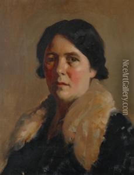 Portraitof Florence Wilkie Oil Painting - Leslie Wilkie